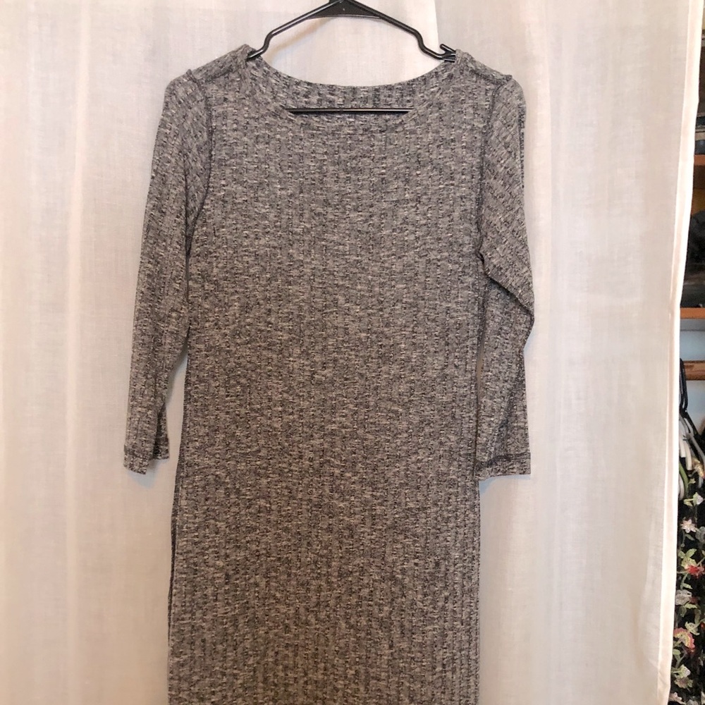 Gray midi dress 3/4 sleeve